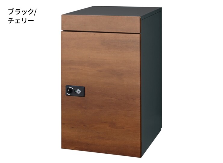 オンリーワンクラブ ポスト＆宅配ボックス カレ ブラック/チェリー