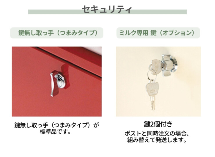 オンリーワン 壁付けポスト ミルク セキュリティ