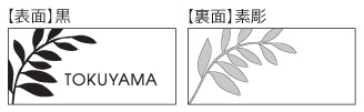 福彫 ガラス表札 クリアーガラス（黒＆素彫）GPL-313 デザイン