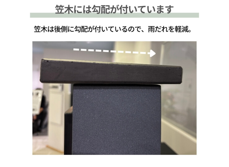トーシンコーポレーション LED照明付門柱 MONO（モノ）GW-MONO 笠木には勾配付き
