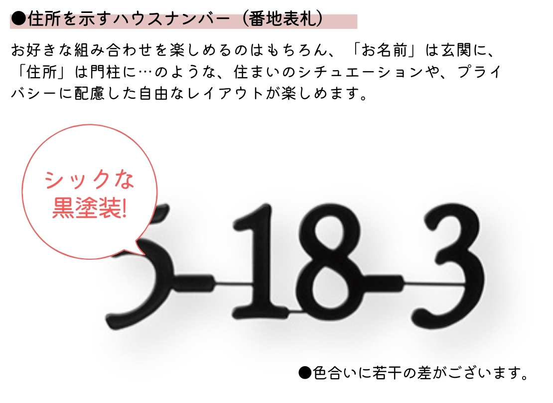 福彫 ハウスナンバー HNKT-2 ステンレス切文字 テクスチャー