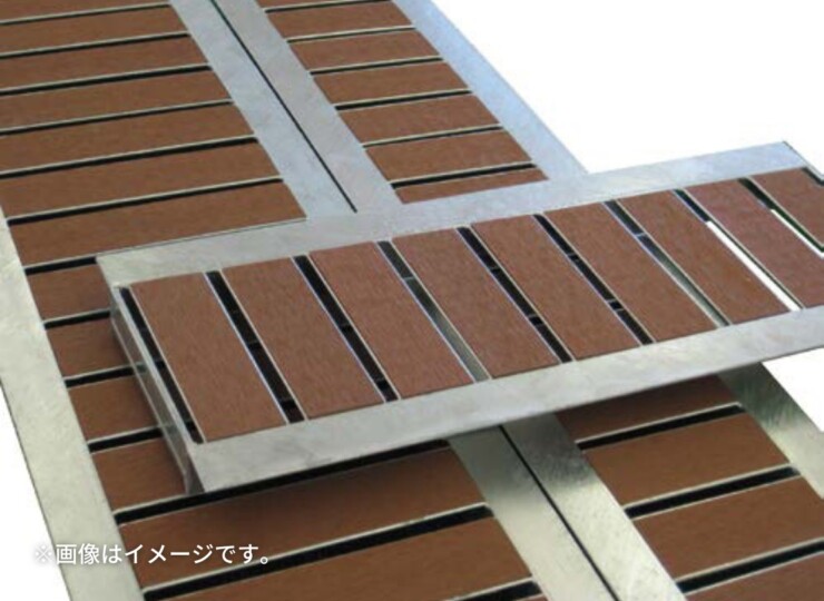 法山本店 細目型景観グレーチング HYUP-L600 イメージ