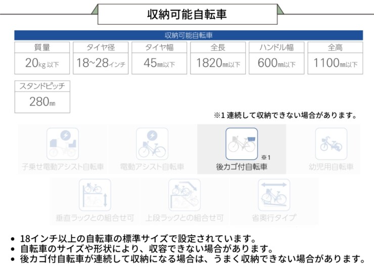 ダイケン サイクルスタンド KS-C 収納可能自転車