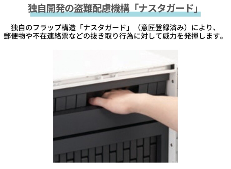 ナスタ ナスタボックス プラスポスト サイズL 前入後出し ナスタガード