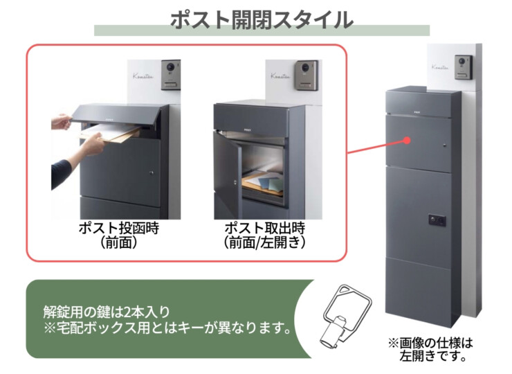 オンリーワンクラブ 宅配ボックス ティアード ポスト開閉スタイル