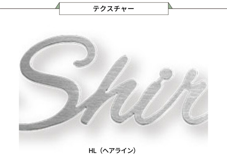 福彫 タイニーサイン ボルト取付けタイプ（欧文）ステンレス切文字 KT-116 テクスチャー