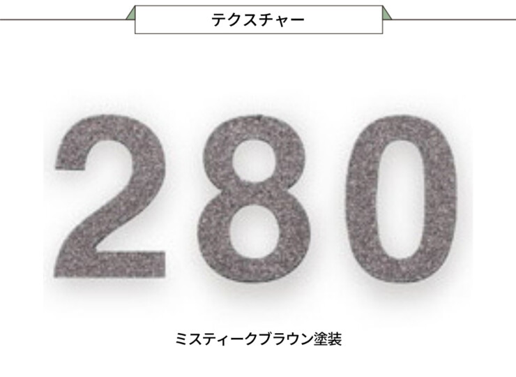 福彫 TINY SIGN（タイニーサイン）両面テープ取付けタイプ 番地オプション ステンレス切文字 KTR-902 テクスチャー