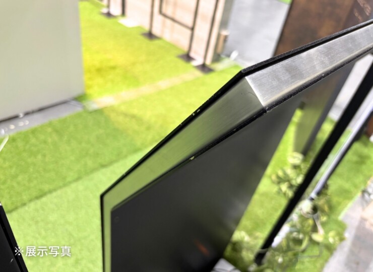 福彫 看板・銘板 自立式サイン（LED12V）ステンレス切抜き&ステンレスフレーム KZ-100 展示写真