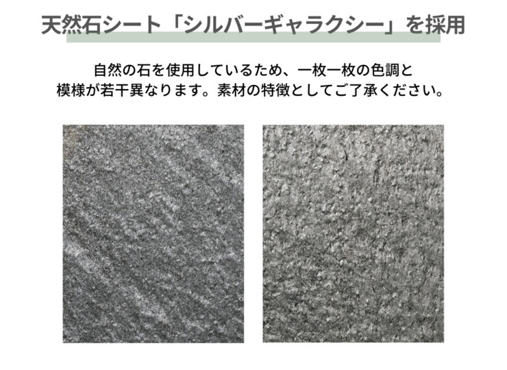 福彫 看板・銘板 自立式サイン（LED100V）天然石シートシルバーギャラクシーを採用