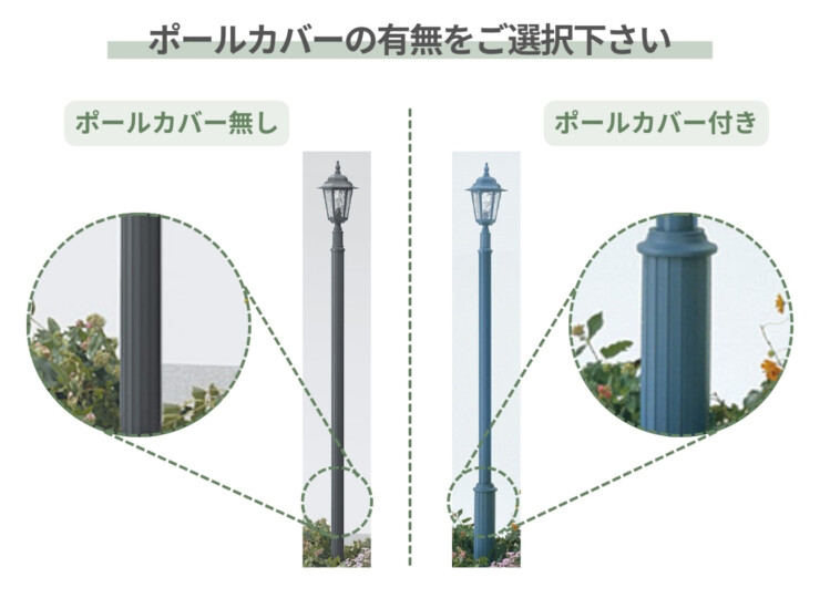 LIXIL 100Vエントランスライト LEBJ-1型 ポールカバーの有無をご選択ください