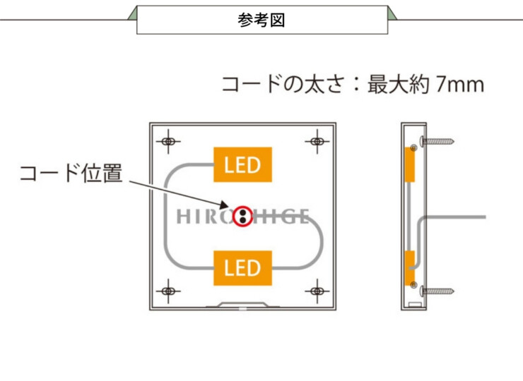 福彫 LED表札 ASTONA（アストナ）ステンレス切抜き LEK-41 LEDコード位置