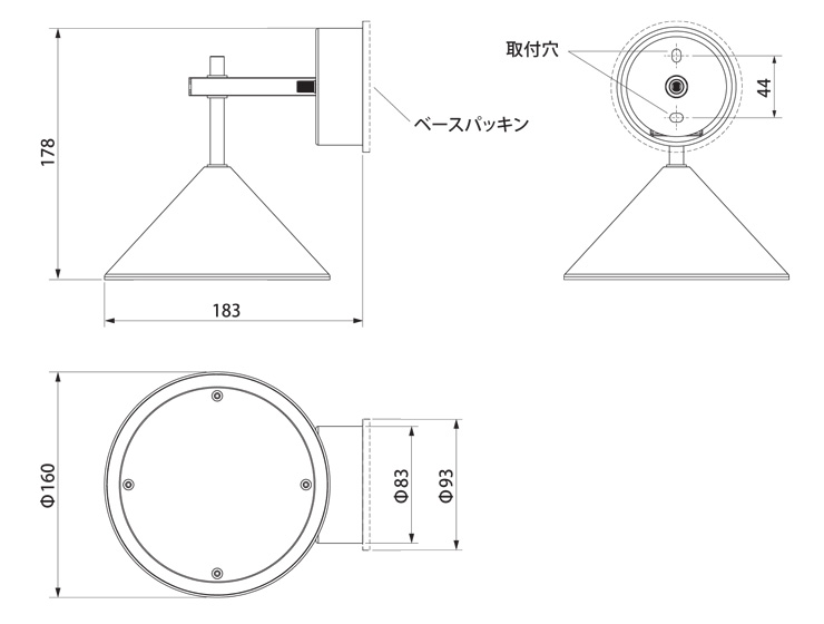 福彫 LEDライト100V フレスコ100 サイズ