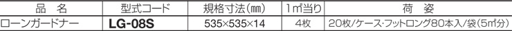 四国化成建材 芝生保護材 ローンガードナー 型式コード