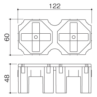 四国化成建材 砂利舗装路 ローンマーカー 製品姿図