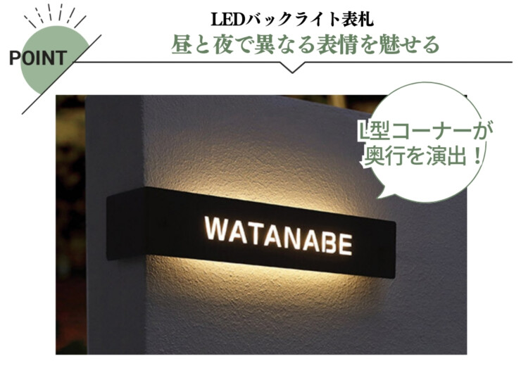 美濃クラフト LED表札 LEDコーナーサイン LKA-1 特長