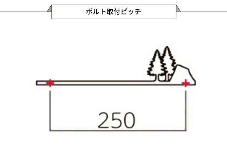 美濃クラフト リル LL-16 ボルト取付ピッチ