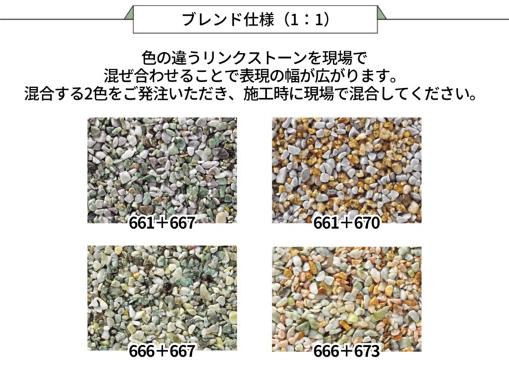 四国化成 天然石・透水性舗装材 リンクストーンM ブレンド仕様（1：1）