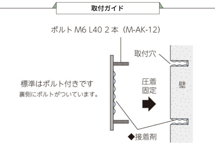美濃クラフト 館銘板/商業看板 ステンレスサイン M-AK-12 取り付けガイド