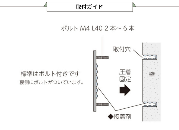 美濃クラフト 館銘板/商業看板 ステンレスサイン M-AK-33 取り付けガイド