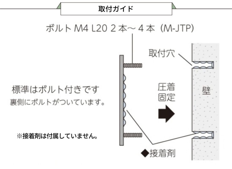 美濃クラフト 館銘板/商業看板 チタンサイン M-JTP-01 取付ガイド KT11B