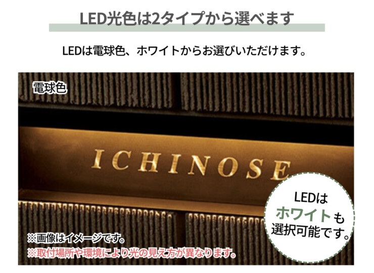 美濃クラフト 埋込式表札 モデスト 表示面フラットタイプ MDL-1 LEDの発色タイプを選べます