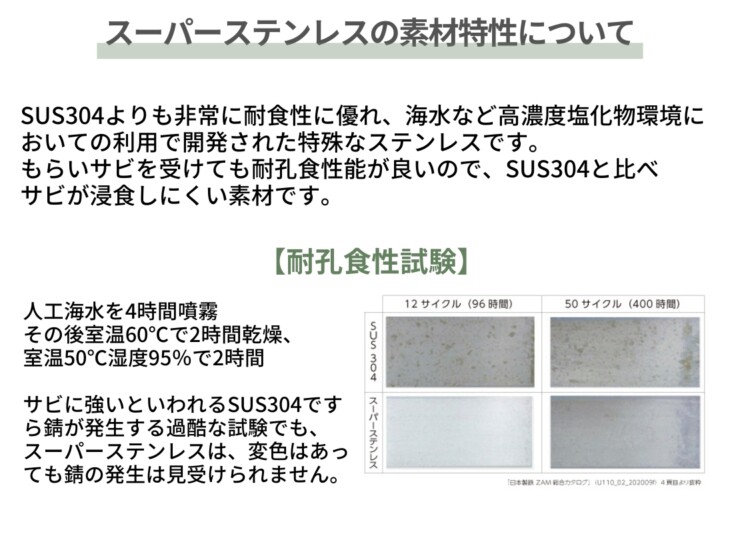 美濃クラフト スーパーステンレス表札 スーパーステンレス-キリモジ-（切文字）スーパーステンレスの素材特性について