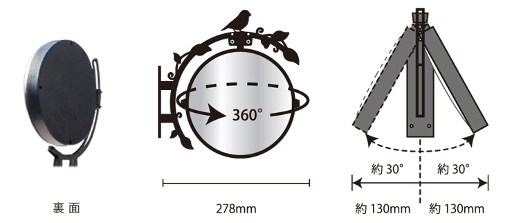 オンリーワンクラブ ガレージミラー 可動範囲について