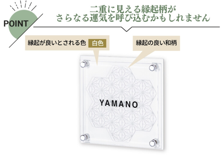 丸三タカギ 風水表札premium アクリルタイプ NFA-H-21 特徴
