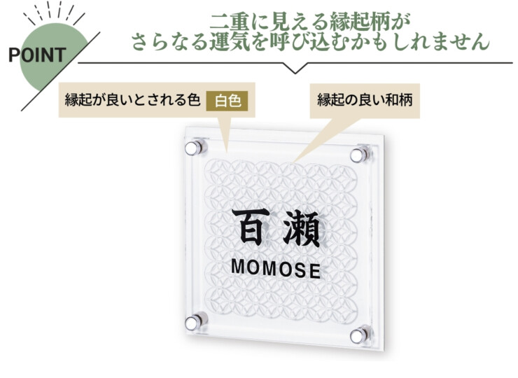 丸三タカギ 風水表札premium アクリルタイプ NFA-J-22 特徴