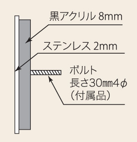 丸三タカギ 風水表札premium ステンレスタイプ 断面図