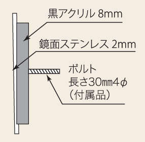 丸三タカギ 風水表札premium 八角形タイプ 断面図