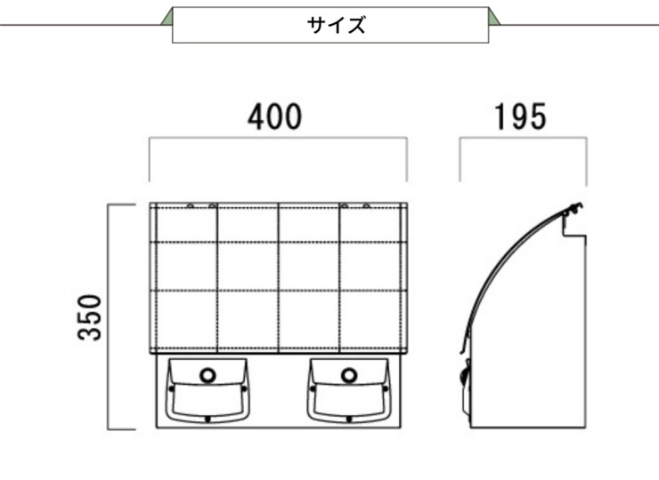 オンリーワンクラブ 壁掛けポスト クエロ サイズ