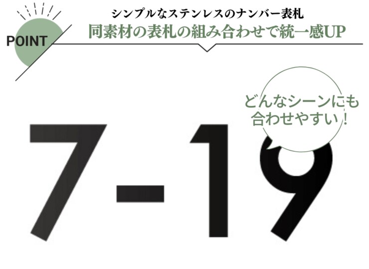美濃クラフト ナンバー表札 No（ナンバー）NO-2 特長