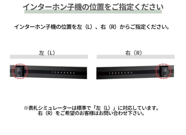 美濃クラフト ウォールアート表札 オリジン ORG-5 インターホン子機の位置をご指定下さい