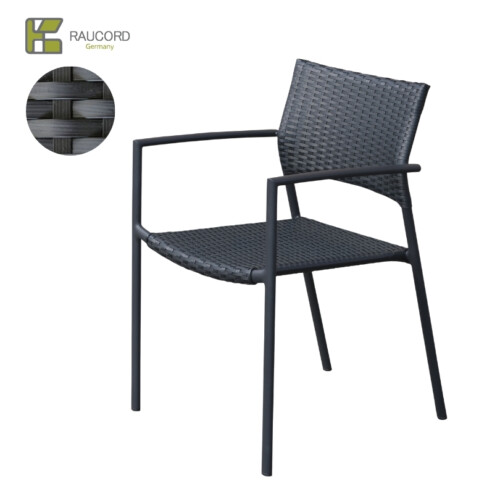 かじ新 K.RAUCORD（ケイ.ラウコード）オリオ スタッキングアームチェア グレイブラック ORIOGB アイキャッチ