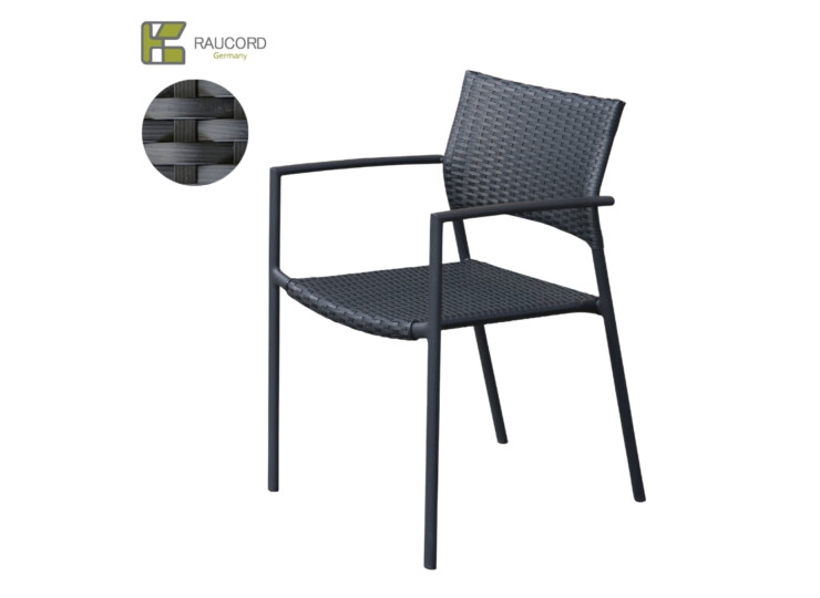 かじ新 K.RAUCORD（ケイ.ラウコード）オリオ スタッキングアームチェア グレイブラック ORIOGB アイキャッチ