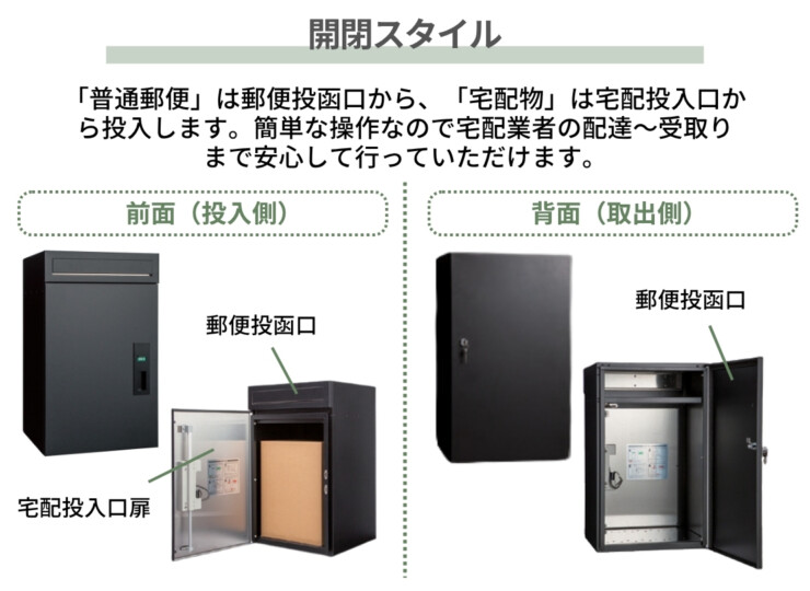 福彫 宅配ポスト BARTO（バルト）+専用補助台座セット 開閉スタイル