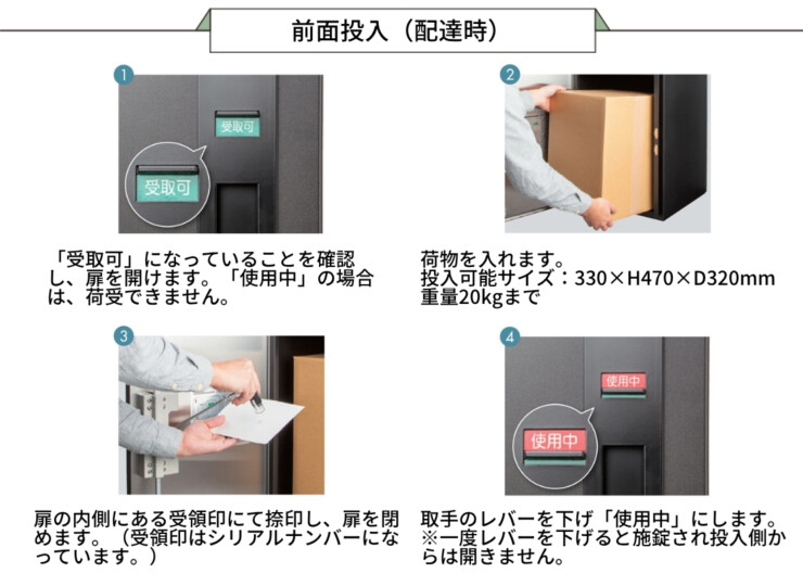福彫 宅配ポスト BARTO（バルト）+専用補助台座セット 配達時