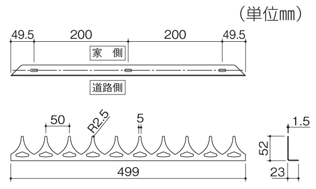 四国化成建材 プチガードS1型 据付図