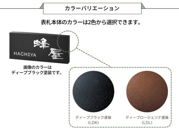 美濃クラフト かぶせる表札 ボックスタイプ REF-4 カラーバリエーション
