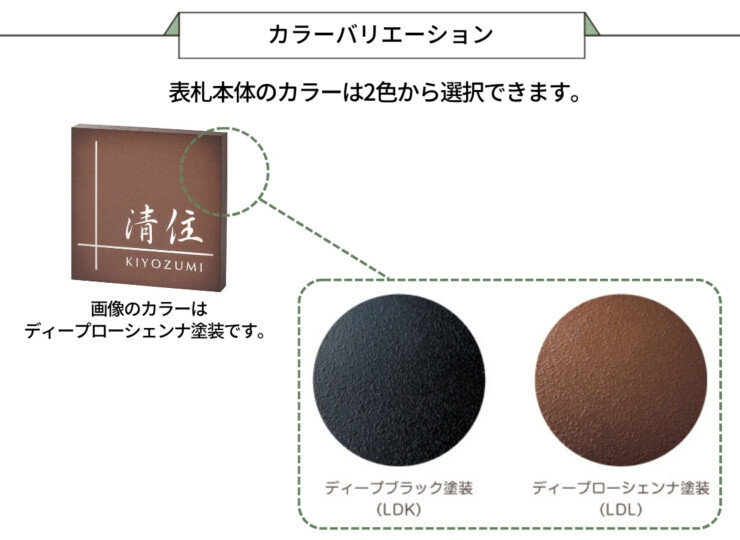 美濃クラフト かぶせる表札 ボックスタイプ REF-7 表札カラーバリエーション