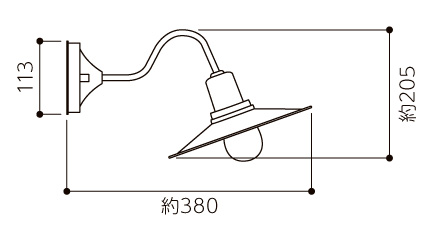 美濃クラフト リ・レトロ ランプ RLD-2 サイズ
