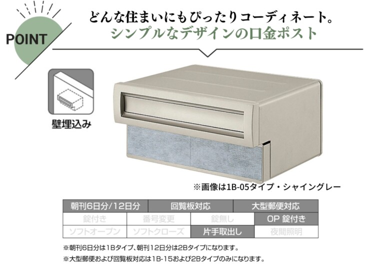 LIXIL エクスポスト口金タイプ S-1型 1Bタイプ 特徴