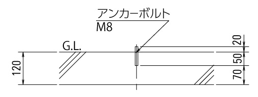 アルミ製サイクルラック SR-AFR サイズ