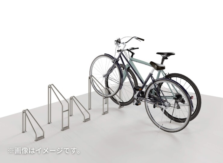 三協アルミ 前輪式（単体）サイクルラック SS-2型 使用イメージ