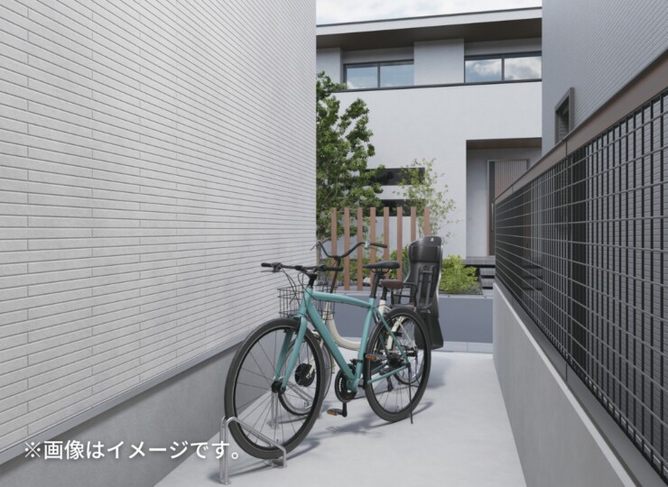三協アルミ 前輪式（単体）サイクルラック SS-2型 使用イメージ