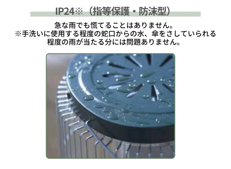 インターセントラル アウトドア用遠赤外線ヒーター ストゥーファ IP24（指等保護・防沫型）