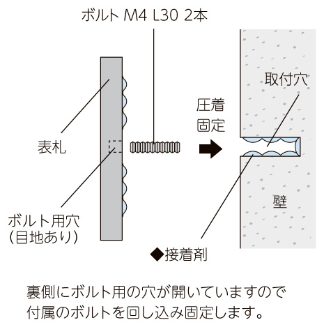 美濃クラフト アルミ鋳物表札 ジャーニー 取り付けT-19D