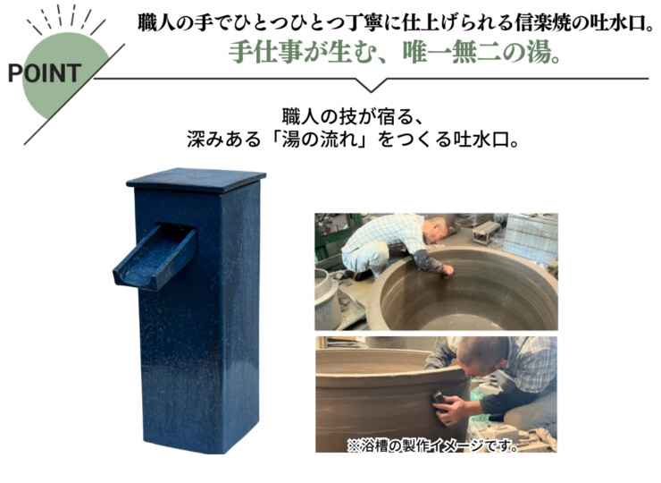 陶里 信楽焼 吐水口 TO-02 特長