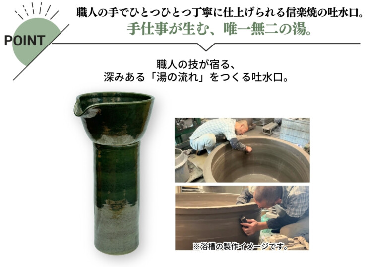 陶里 信楽焼 吐水口 TO-06+TO-10 特長